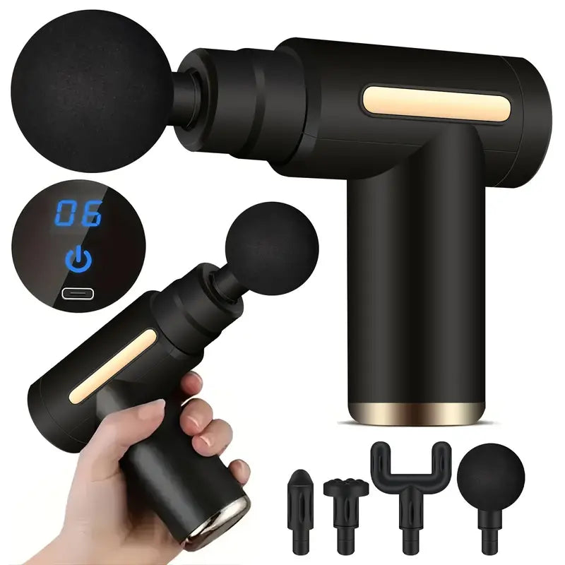 1pc Fascia Gun Muscle Massage Gun, Deep Tissue Muscle Handheld Percussion Massager For Body, Back And Neck Pain, Ultra Compact Elegant Design, Powered By High Torque, Father's Day Gift For Dad