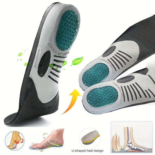 1 Pair 3D Arch Support Orthopedic Sports Insoles For Women/ Men Flat Foot L Orthopedic Plantar Fasciitis Insole Pad Foot Pain Insoles (35-46)