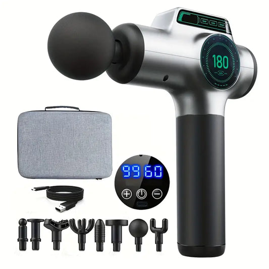 99 Speed LCD Screen Fascia Percussion Massager: Get Deep Tissue Relief with this Powerful Muscle Massage Gun!