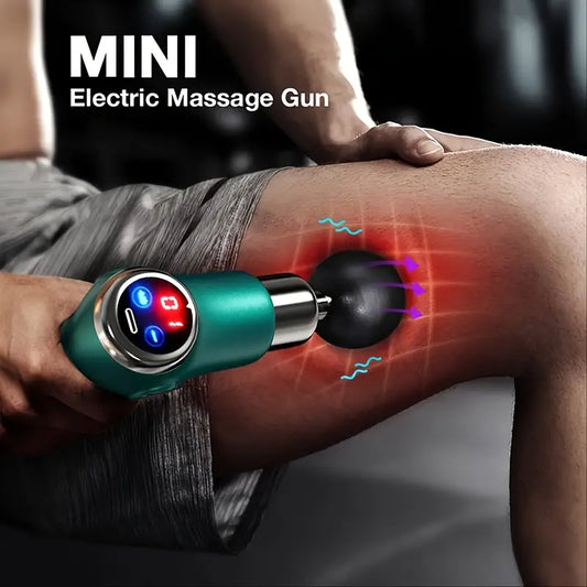 Massage Gun Mini LCD 32 Speeds Fascia Gun Muscle Massager Relaxation Body Relax Fitness Christmas Gift Valentine's Day Gift