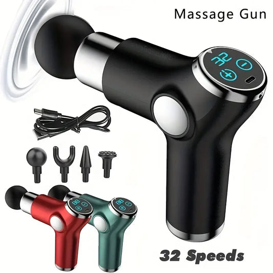 Massage Gun, Deep Tissue Muscle Handheld Percussion Massager, Ultra Compact Elegant Silent Design, Gifts For Men&Women