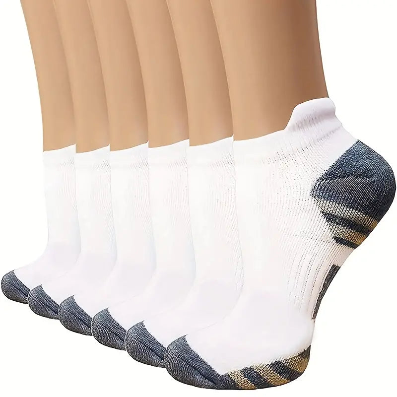 3pairs Copper Compression for Women Men - Swelling, Relieve - Arch Support Moisture-Wicking Running Ankle