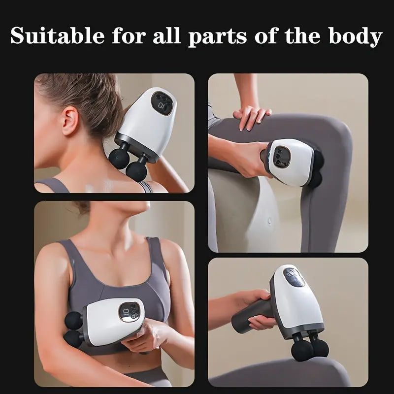 Double Headed Fascia Gun, USB Charging, Electric Muscle Relaxation Gun, Fitness Massage Gun