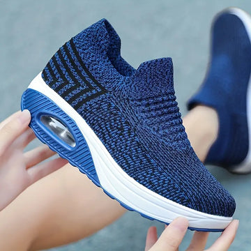 Women's Stylish & Comfortable Knitted Chunky Sneakers - Perfect For Running & Casual Wear!