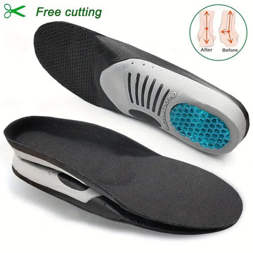 1 Pair 3D Arch Support Orthopedic Sports Insoles For Women/ Men Flat Foot L Orthopedic Plantar Fasciitis Insole Pad Foot Pain Insoles (35-46)